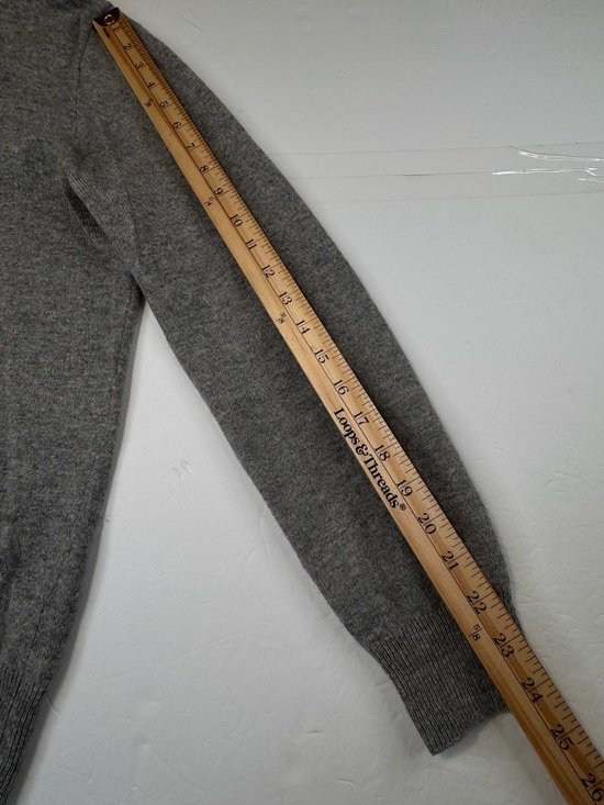 J.Crew Cashmere Sweater Men's Size Medium Gray Crewneck Preppy Casual Stretch - Picture 7 of 11
